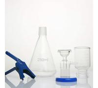 babominimer Unità filtrante in vetro borosilicato con nucleo a sabbia, 250 ml, 500 ml, 1000 ml, set completo (250 ml)