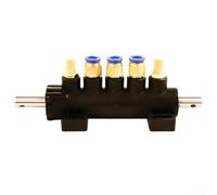 babominimer Valvola di controllo dell'aria a cinque vie con due fori per le viti, in rame e acciaio inossidabile, per macchina smontagomme e strumenti di riparazione auto