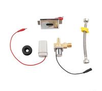 babominimer Valvola di scarico automatica a infrarossi per sensore orinatoio, DC 6 V, solenoide per risparmio idrico, con regolazione della distanza, 30-100 cm, argento (B)