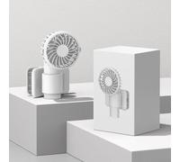 babominimer Ventilatore portatile portatile con clip e supporto, 3 impostazioni di velocità, flusso d'aria silenzioso regolabile a 90°, batteria ricaricabile da 1000 mAh, struttura leggera in ABS