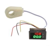 babominimer Voltmetro amperometro impermeabile con effetto Hall DC 0-300 V 50 A-400 A, doppio display digitale, misuratore di tensione di corrente con sensore per test elettrici (100 A)