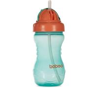 Baboo Cup with Silicone Straw bottiglia con cannuccia Green, 9m+ 360 ml