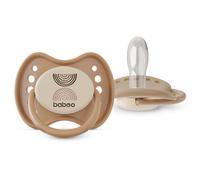 Baboo Soothers Silicone Symmetrical with Case ciuccio Au Naturale 0-6 m 2 pz