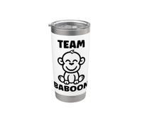 Baboons Animals Funny Little Baby Monkey team Baboon Bicchiere termico in acciaio inox doppia parete