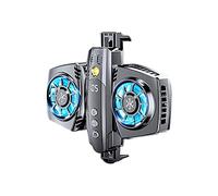 BABOS Dissipatore di calore portatile per cellulare, semiconduttore, doppia ventola di raffreddamento, per radiatore, supporto per telefono, colore: nero