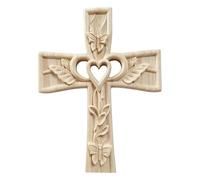 Babuniuse Legno da Preghiera | Centrotavola in Legno Simbolo d'Amore - Decorazione per Scrivania con Texture a Farfalla per San - per Uomini Donne Nonni e Matrimonio