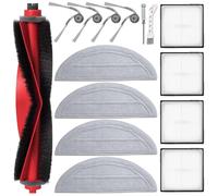 BaBuzom Kit Accessori di Ricambio per Roborock Q10 S5 / Q10 S5+ / Q10 X5 / Q10 X5+ Aspirapolvere, 1 Spazzola Principale, 4 HEPA Filtri, 4 Panno, 4 Spazzole Laterali