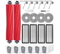 BaBuzom Kit Accessori di Ricambio per Roborock QV 35A / QV 35S Aspirapolvere, 2 Spazzola Principale, 6 Sacchetti, 4 HEPA Filtri, 4 Panno, 6 Spazzole Laterali