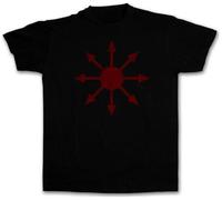 babvwsetse Vintage Chaos Symbol I T-Shirt - Goth Metal Cyber Hardcore Logo Gothic Punk Sign Black L