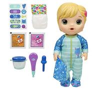 Baby Alive Mix My Medicine Baby Doll, Pigiama Gattino Gatto, Bevande e Bagnate, Accessori Medico, Giocattolo per Capelli Biondi per Bambini dai 3 anni in su