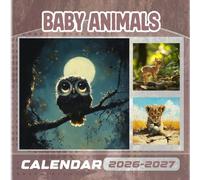 Baby Animals Calendar 2026-2027: 18 Month Planner To Keep You On Track from Sep 2026 to Dec 2027,Square 8.5 x 8.5 Inches Gift For Organizing & Planning