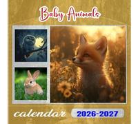 Baby Animals Calendar 2026-2027: 18 Month Planner To Keep You On Track from Sep 2026 to Dec 2027,Square 8.5 x 8.5 Inches Gift For Organizing & Planning