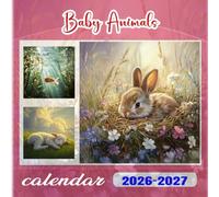 Baby Animals Calendar 2026-2027: 18 Month Planner To Keep You On Track from Sep 2026 to Dec 2027,Square 8.5 x 8.5 Inches Gift For Organizing & Planning