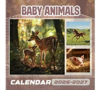 Baby Animals Calendar 2026-2027: 18 Month Planner To Keep You On Track. Perfect Gift! From JAN 2026 to JUN 2027. Bonus 6 month 2027. Kalendar Calendario Calendrier