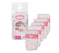 Baby Annabell Nappies for 43 cm Dolls - Easy for Small Hands, Creative Play Prom