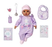 Baby Annabell Active Leah 706640-43 cm Doll with Soft Cuddly Body and Realistic Features & Sounds - Includes Clothing & Accessories - Require 3 batterie AAA (non incluse) - for Kids from 3+ Years