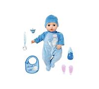 Baby Annabell Bambolotto Alexander 43cm - Morbida con Funzioni Realistiche - Promuove L'Empatia e Le Abilità Sociali - Età: Dai 3 Anni in Su - Include Vestito, Biberon, Ciuccio, Bavaglia e Ciondolo