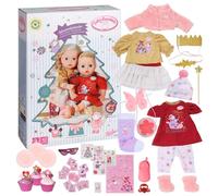 Baby Annabell Calendario dell'Avvento 709634-24 Articoli e Accessori a Tema Natalizio per Bambole Baby Annabell 43 cm - Maglione, Cappello, Vestito, Stivali, Corona, Ciuccio e Altro - età: 3+