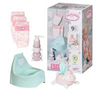 Baby Annabell Set Vasino - per Bambole Fino a 43cm - Include vasino, Tre Pannolini, Dispenser per fazzoletti e Sapone Finto- Adatto a Bambini dai 3 Anni in su