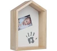 Baby Art Mensola Casa, Portaoggetti in Legno da Parete o da Scrivania, Decorazione Cameretta Bambini,Personalizzabile con Kit Impronta, Color Legno Naturale