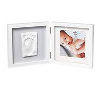 Baby Art My Baby Style Cornice Singola Portafoto con Kit Impronta per Mano o Piede del Neonato, Regalo Nascita o Bomboniera per Battesimo, Sfondo Grigio