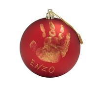 Baby Art My Christmas Fairy Pallina di Natale in Plastica, Decorazione Natalizia Albero Natale, con Kit Impronta, Rosso