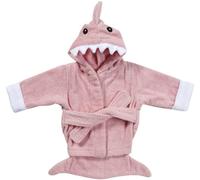 Baby Aspen "Let the Fin Begin Shark Robe, Pink, 0-9 Months
