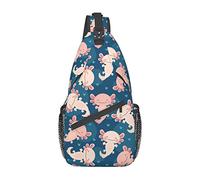 Baby Axolotl Kawaii Piccola borsa a tracolla per donna Uomo Borsa a tracolla a tracolla Zaino da viaggio Escursionismo Daypack Borsa a tracolla sul petto