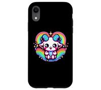 Baby Baphomet Kawaii Arcobaleno Creepy Carino Occulto Custodia per iPhone XR