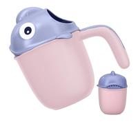 Baby Bath Bath Rinse Cup, 6, 3x6, 2 pollici giocattoli per bambini in plastica con 7 prese d'acqua e manico comodi, design del pesce pagliaccio per doccia, shampoo