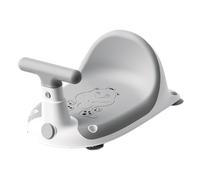 Baby Bath Seat, Non-Slip Toddler Shower Stool, Creative Motorcycle-Shaped Infant Bath Chair, Safe and Comfortable Bathroom Seat for Babies, 14.57x10.71x8.11 inch, Yellow Gray Green