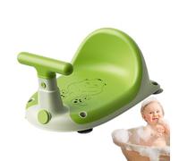 Baby Bath Seat, Non-Slip Toddler Shower Stool, Creative Motorcycle-Shaped Infant Bath Chair, Safe and Comfortable Bathroom Seat for Babies, 14.57x10.71x8.11 inch, Yellow Gray Green
