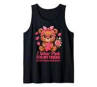 Baby Bear I Wear Pink for My Friend Consapevolezza del Cancro al Seno Canotta