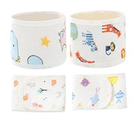 Baby Belly Band, 4pcs Cartoon Animals Stampato Copertina di cordone ombelicale per neonato 0-12 mesi, morbida pancia di cotone Bande per ragazzi neonati
