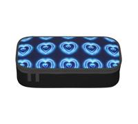 Baby Blue Heart Print Fashion funzionale Pencil Case Comodo uso quotidiano di immagazzinaggio trucco articoli da toeletta