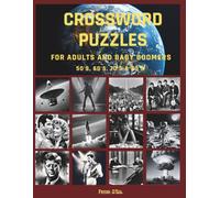 baby boomer crossword puzzle book Large Print: 1950's, 1960's, 1970's, 1980's - Music, Movies, Tv, Sports, People: gifts for crossword lovers