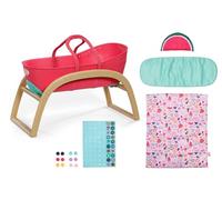 BABY born 3 in 1 Culla Pinplay - Lettino, culla e trasportino con pin decorativi - Include copertina e cuscino - Accessorio per bambole di alta qualità - Adatto ai bambini dai 3 anni in su