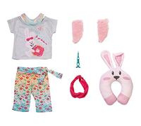 BABY born 829363 Bath Deluxe Good Night Set-Fits Dolls up to 43cm-for Small Hands-Dougnut Print Pyjama-Includes Headband, Socks & Toothbrush-Ages 3 & Up