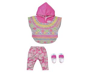 BABY born 830161 Deluxe Poncho per Bambole da 43 cm - per Mani Piccole, Il Gioco Creativo Promuove L'Empatia e Le Abilità Sociali, per Bambini Dai 3 Anni in Su - Include Poncho, Pantaloni e Scarpe