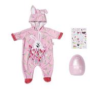 BABY born 830307 Tutina di Pasqua 43cm - per Bambini Dai 3 Anni in Su - Facile per Mani Piccole - Include Tutina, Uovo & Adesivi