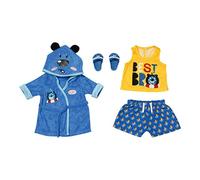 Baby Born Bath Deluxe Completino con Accappatoio - Per bambole da 43 cm - Include accappatoio, maglietta, costume da bagno e ciabattine - Promuove empatia e abilità sociali - Età: 3+ anni