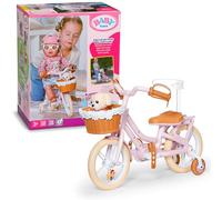 BABY born Bicicletta con Lucky, bicicletta per bambole con cestino, manubrio e adesivi