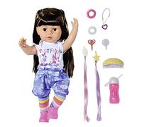 Baby Born Big Sister Bambola 43 Cm - 6 Funzioni - Capelli Castani - per Mani Piccole - Promuove L'Empatia e Le Abilità Sociali - Età: Dai 4 Anni in Su - Include Vestito e 10 Accessori