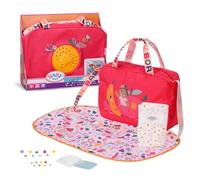 BABY born Borsa per pannolini bambole - Include pannolini, talco, scatola portaoggetti e spille decorative - Per tutte le bambole da 43 cm - Accessori di alta qualità per bambole