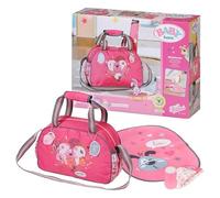 BABY born Borsa per pannolini rosa/grigia per bambole - Include fasciatoio, pannolini e contenitore per talco - Accessori di alta qualità - Dai 3 anni in su