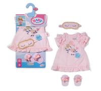 BABY born Camicia da notte I Con mascherina da notte & pantofole I Abbigliamento bambola di alta qualità I Accessori per bambole da 43 cm I Set gioco e trucchi per la notte