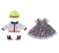 BABY born City Deluxe Completino per bambole da 43 cm - Facile per mani piccole - Promuove l'empatia e le abilità sociali - Include giacca, maglietta, gonna e scarpe - Età: 3+ anni