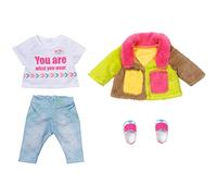 BABY born Deluxe Giacca Colorata 43cm - per Bambini Dai 2 Anni in Su - Facile per Mani Piccole - Include Giacca, Maglietta, Pantaloni & Scarpe