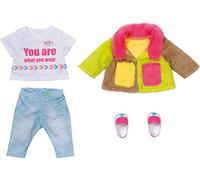 BABY born Deluxe Giacca Colorata 43cm - per Bambini Dai 2 Anni in Su - Facile per Mani Piccole - Include Giacca, Maglietta, Pantaloni & Scarpe