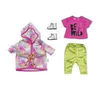 BABY born Deluxe Trendy Rainbow Set 43cm Zapf Creation-Abbigliamento per bambole, con accessori alla moda, motivo arcobaleno, Multicolore, 828328